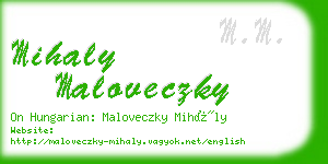 mihaly maloveczky business card